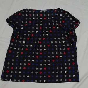 M&S Woman Short Sleeve Polka Dot Patterned Blouse XL